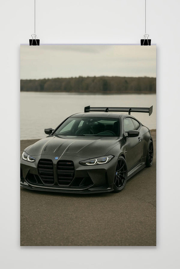 BMW Black Car Poster