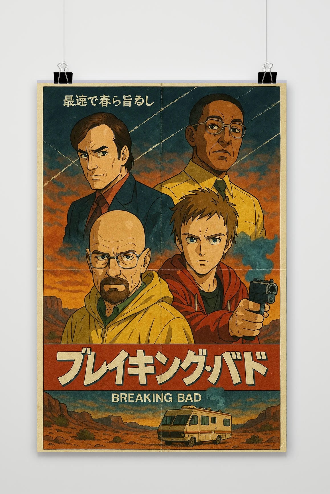 Affiche Breaking Bad Manga de 25 Artstreet