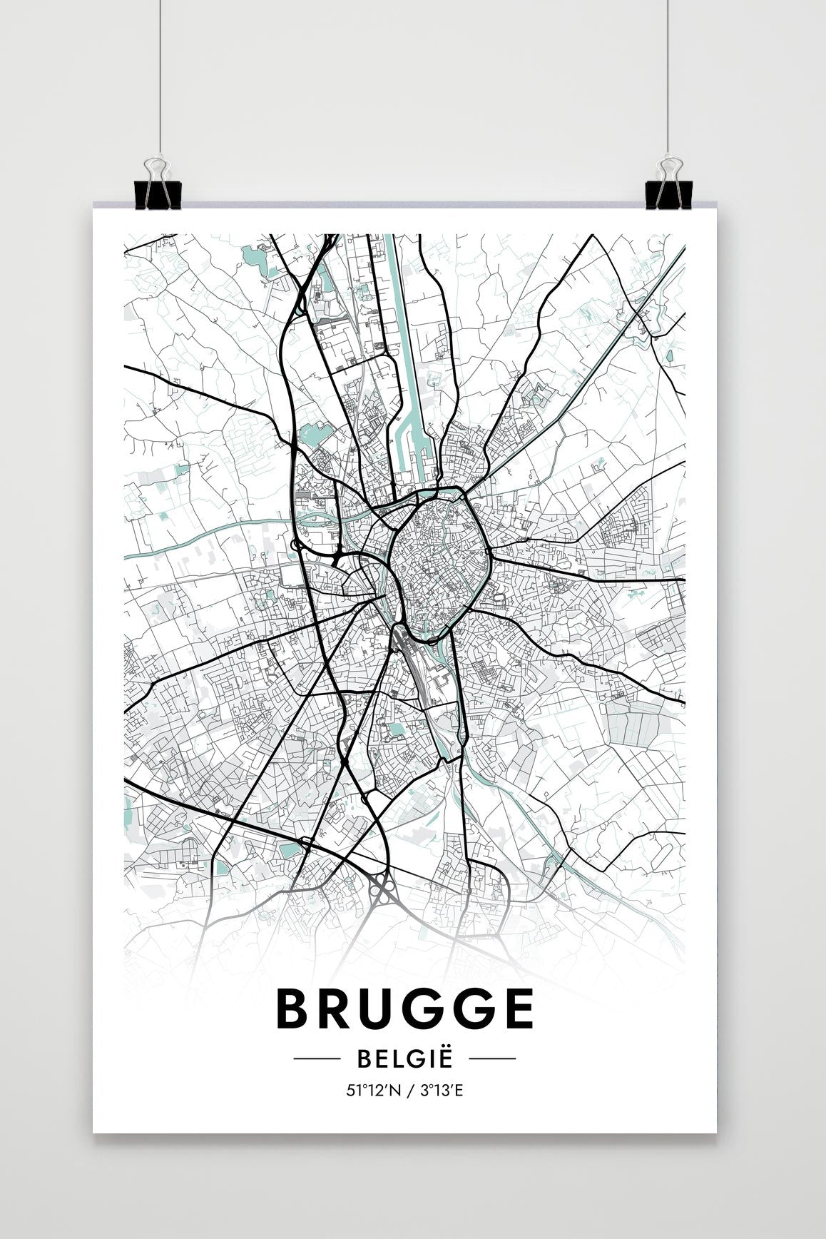 Brugge Blauw poster van 25 Artstreet