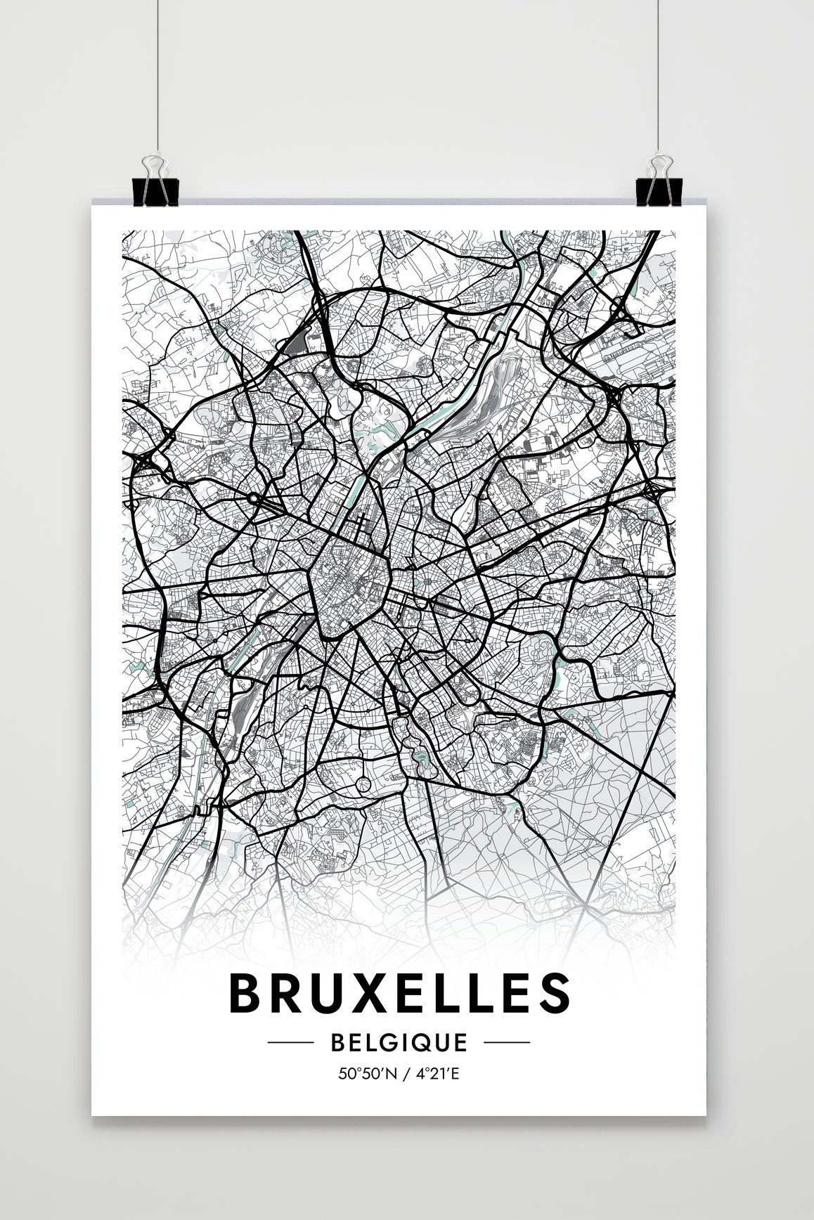 Brussel Blauw poster van 25 Artstreet