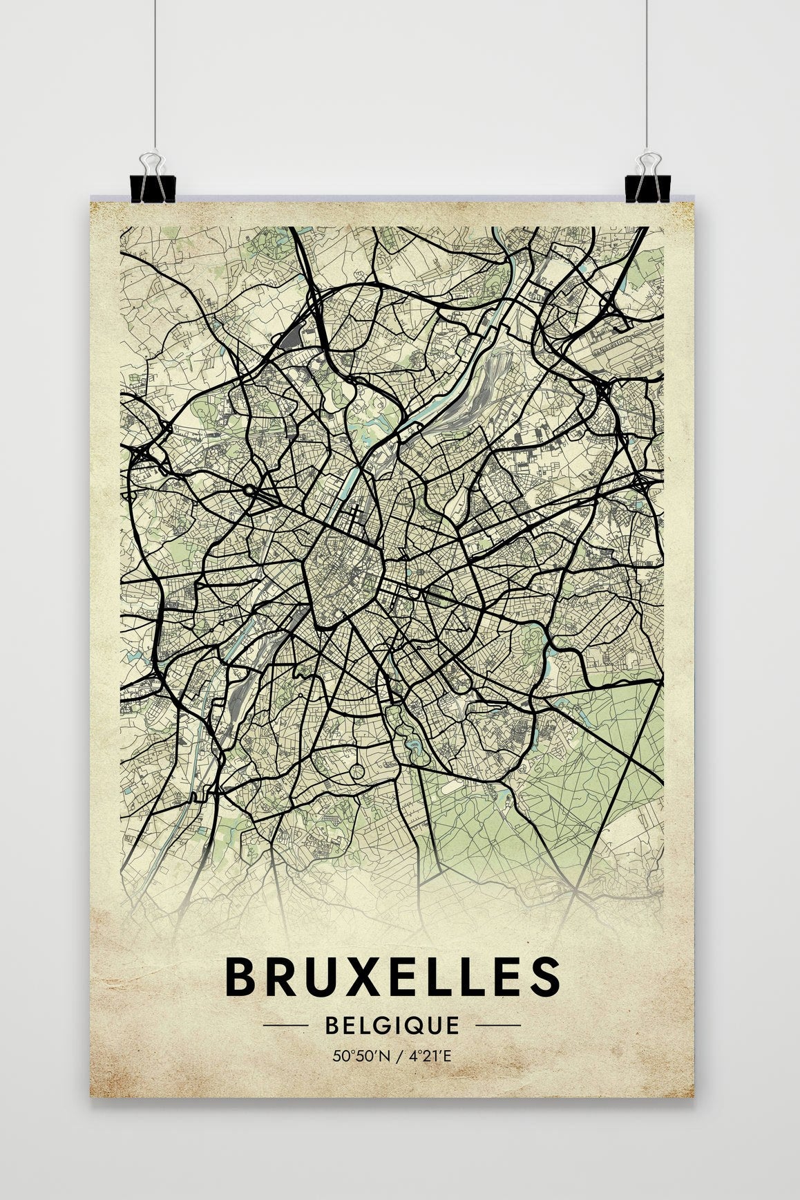 Brussel Vintage poster van 25 Artstreet