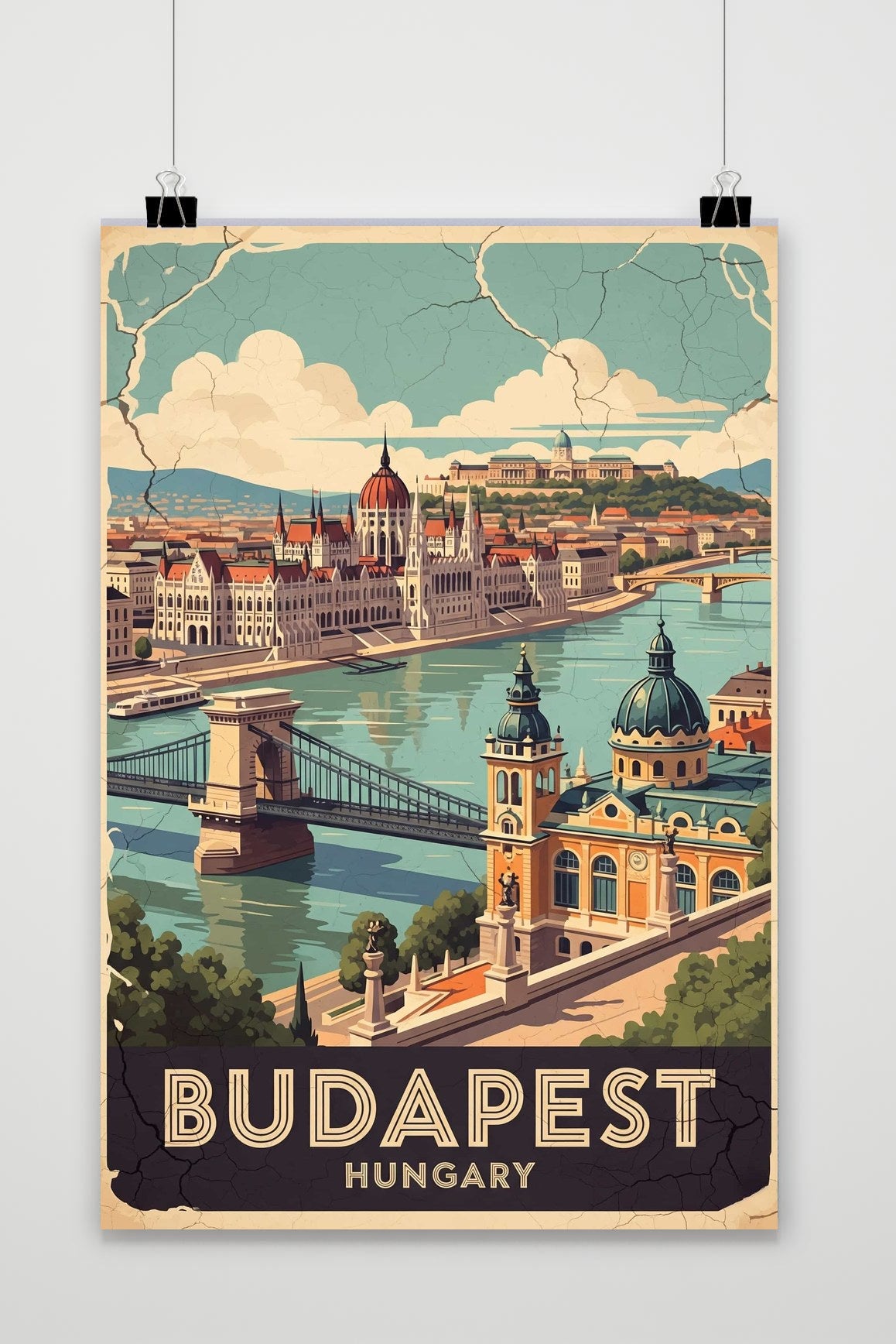 Budapest Hungary Text poster van 25 Artstreet