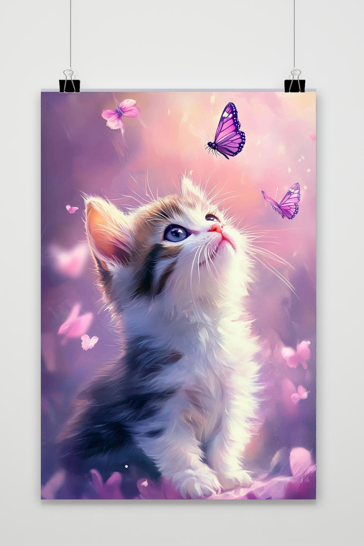 Affiche Butterfly Kitten de 25 Artstreet
