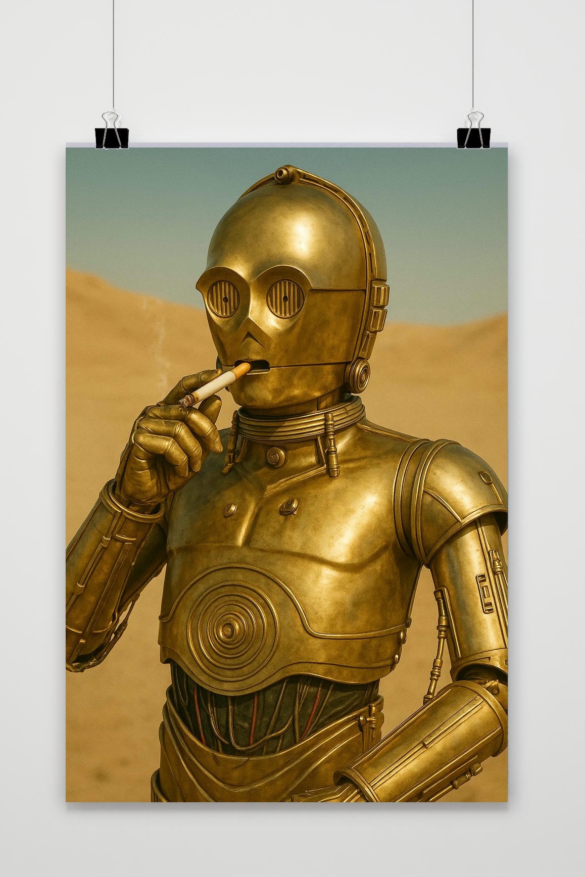 Affiche C-3PO Cigarette Star Wars de 25 Artstreet