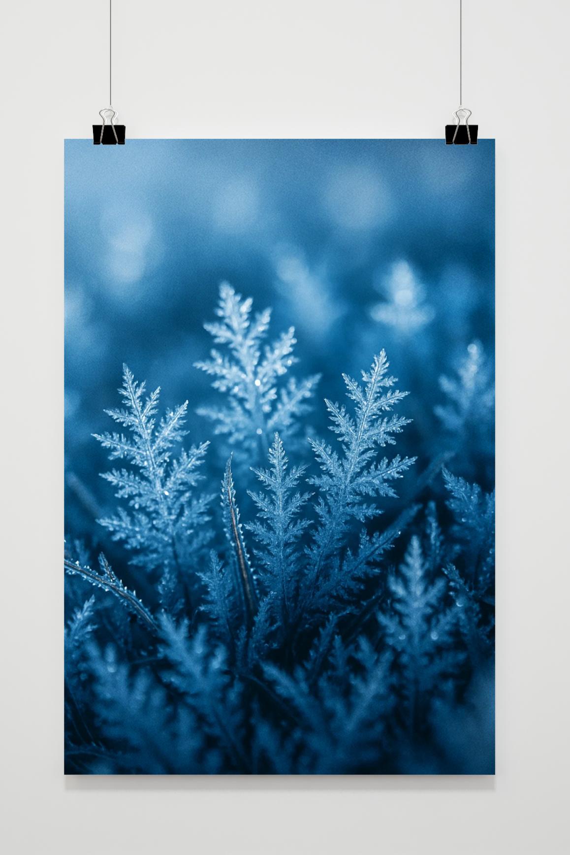 Plant Frozen Snow Close-up Winter poster van 25 Artstreet