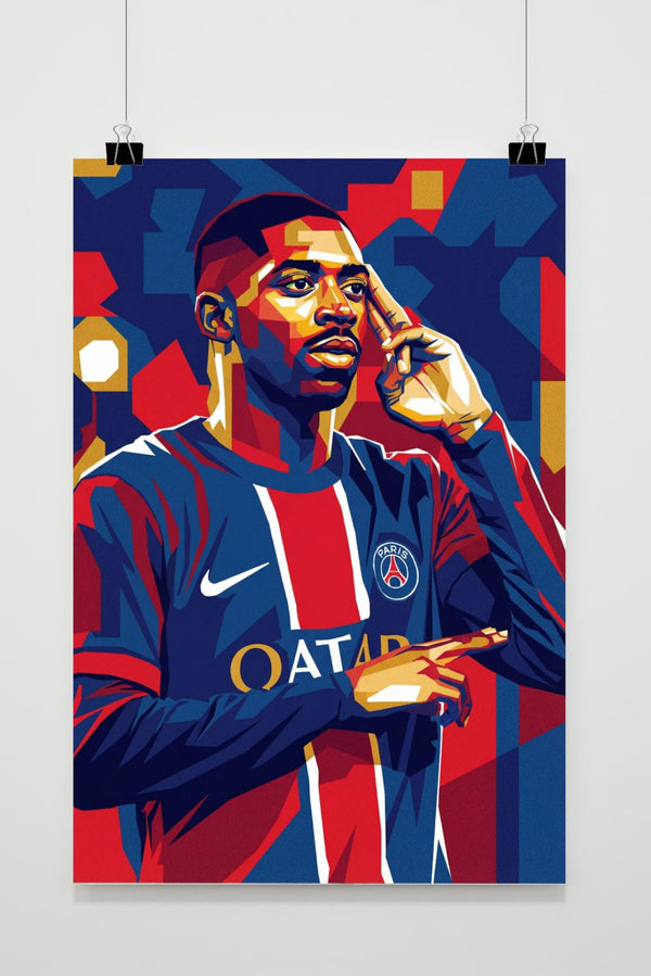 Ousmane Dembélé Hand Sign poster