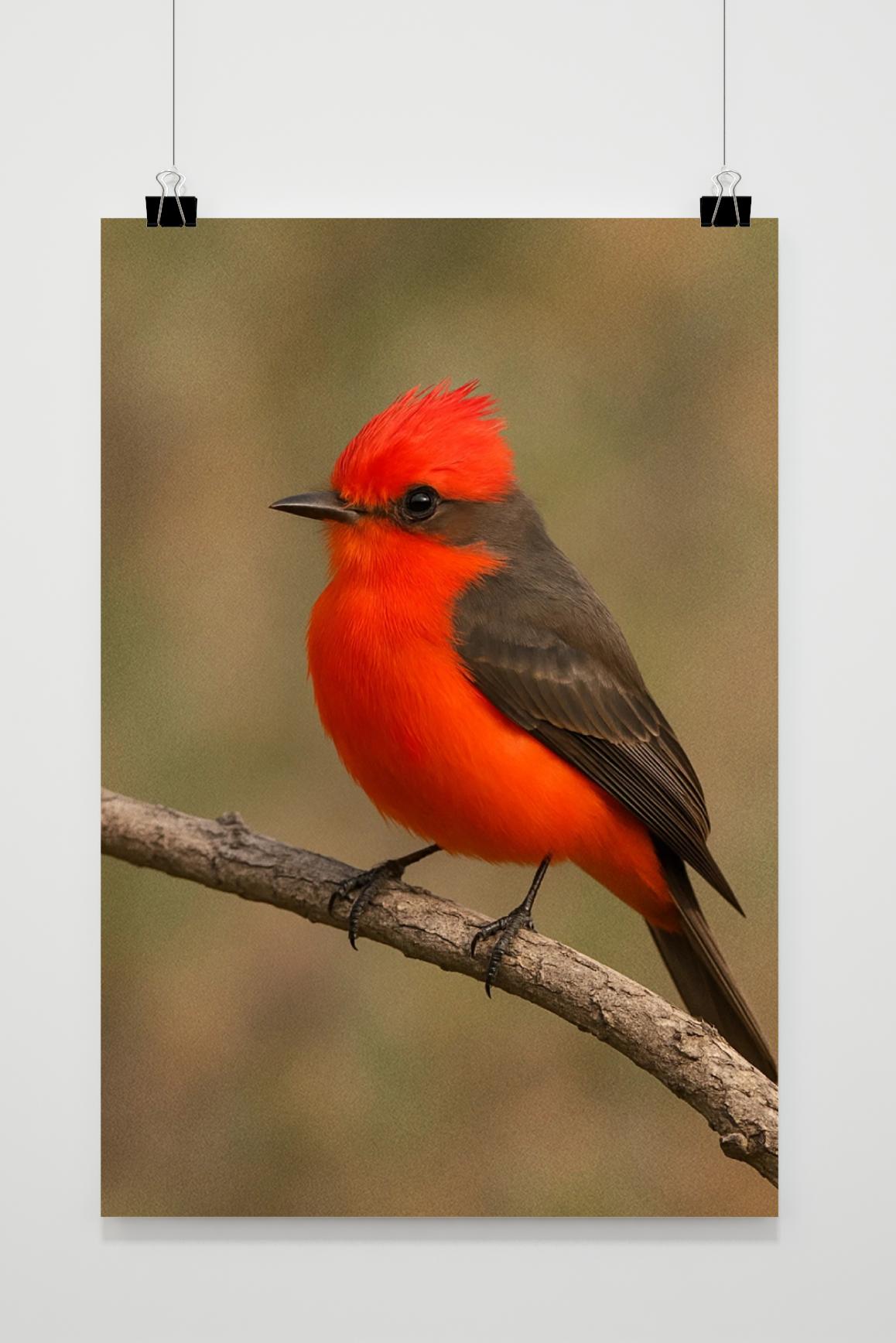 Vermilion flycatcher Bird Wildlife Poster von 25 Artstreet