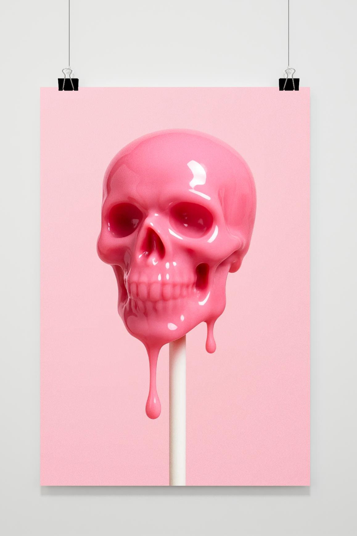 Skull Lollipop Candy Halloween Melting Poster von 25 Artstreet