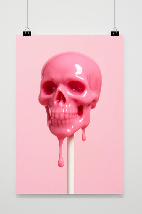 Skull Lollipop Candy Halloween Melting poster