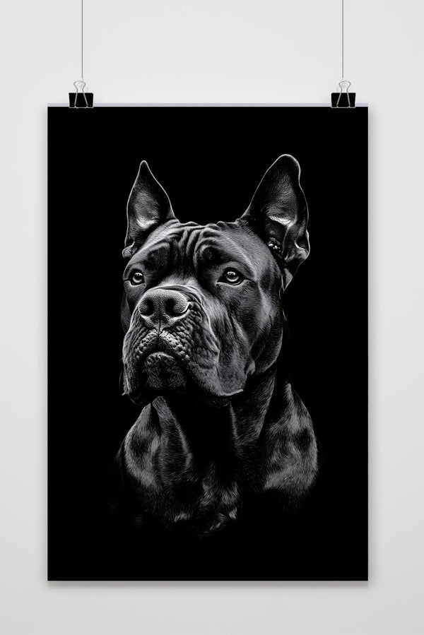 Cane Corso Black &amp; White poster