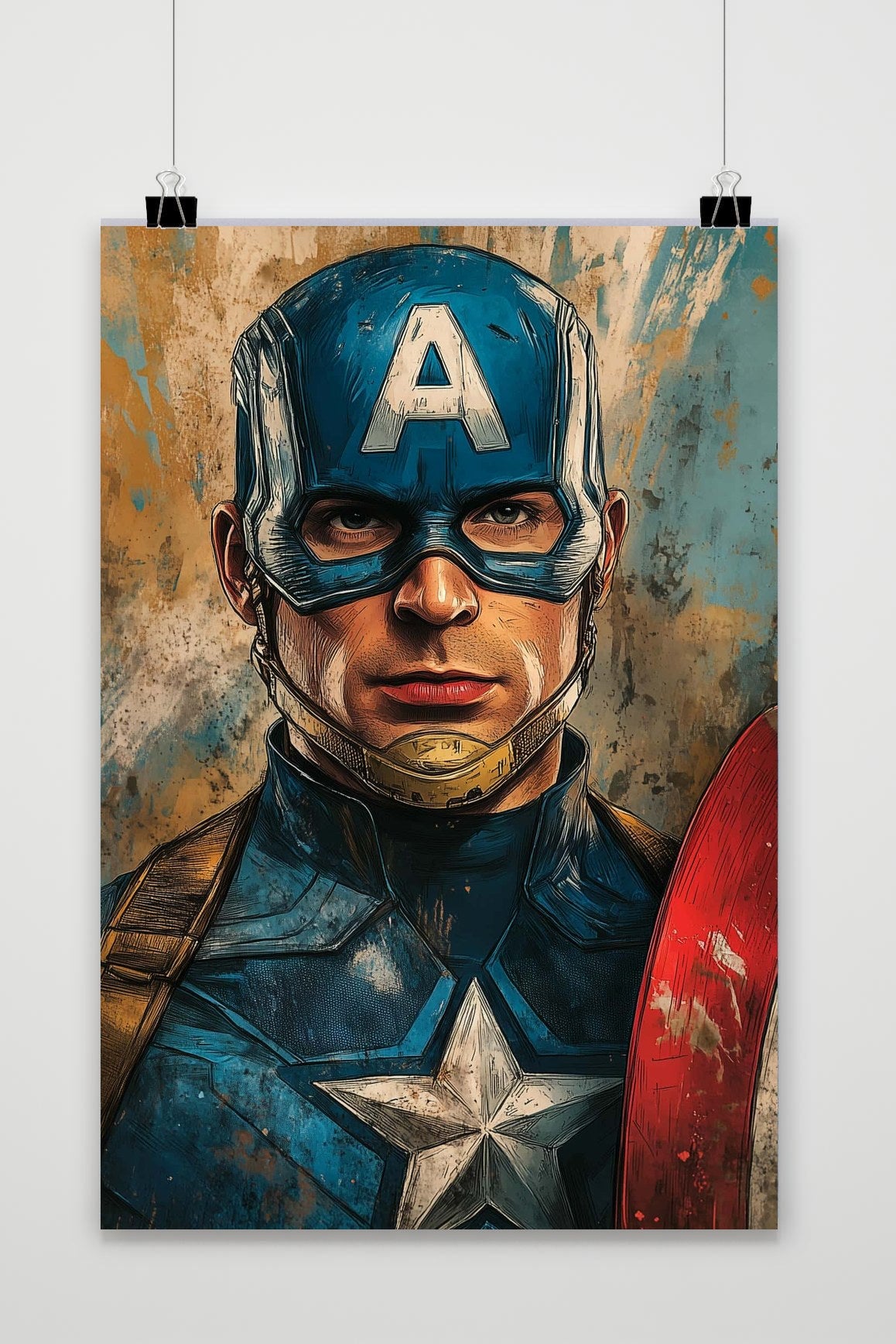 Affiche Captain America Marvel de 25 Artstreet