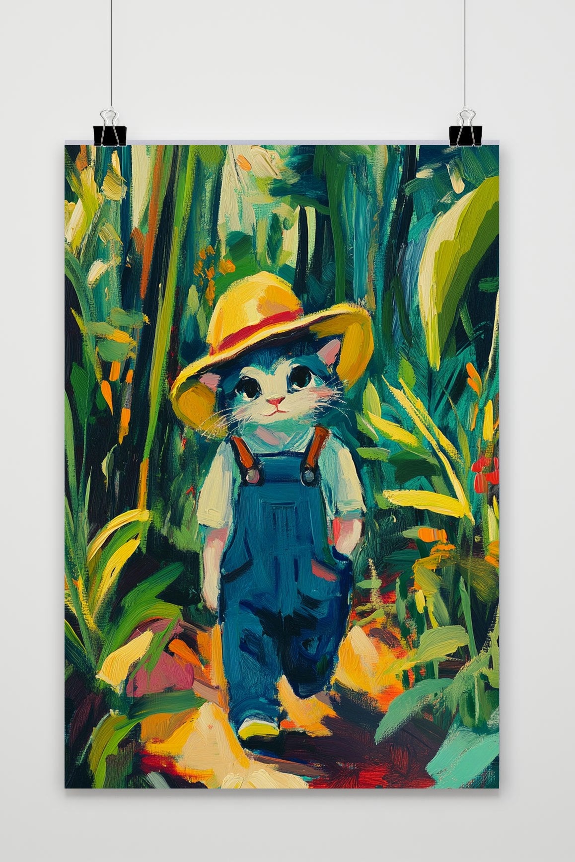 Affiche Cat Farmer Aquarel de 25 Artstreet