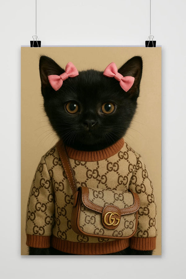 Cat Gucci Fashion Poster
