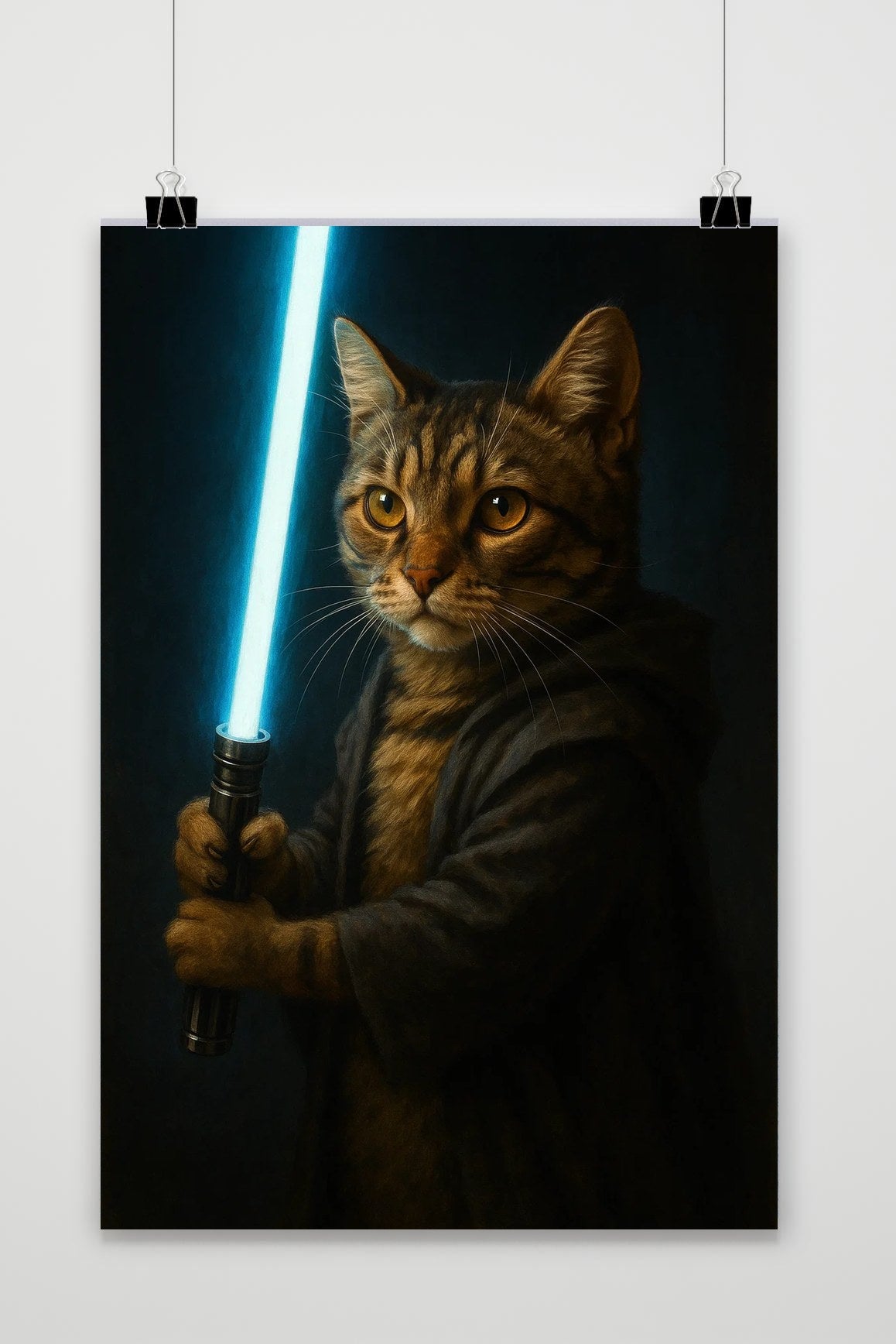 Affiche Cat Lightsaber de 25 Artstreet