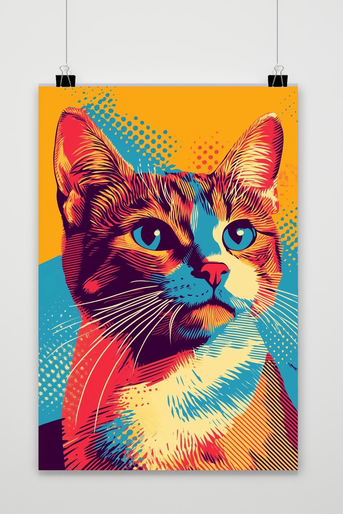 Affiche Cat Pop Art de 25 Artstreet
