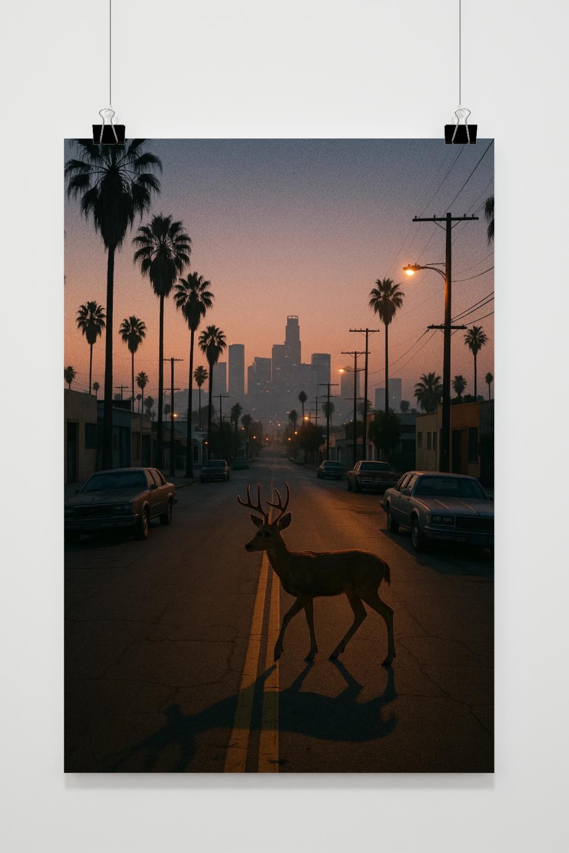 Deer Street Los Angeles Skyline Poster von 25 Artstreet