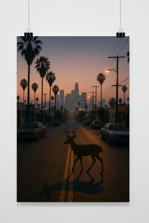 Deer Street Los Angeles Skyline poster