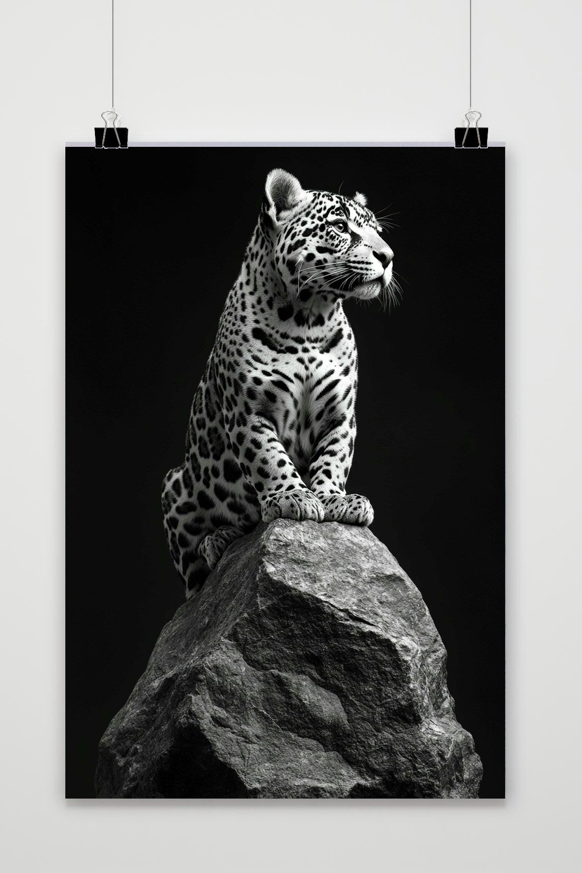 Affiche Cheetah Zwart-Wit de 25 Artstreet