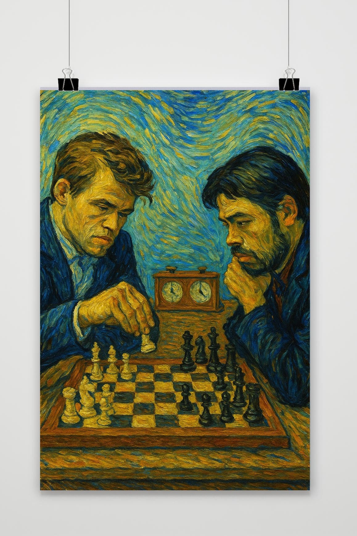 Póster Chess Magnus Carlsen Hikaru Nakamura de 25 Artstreet