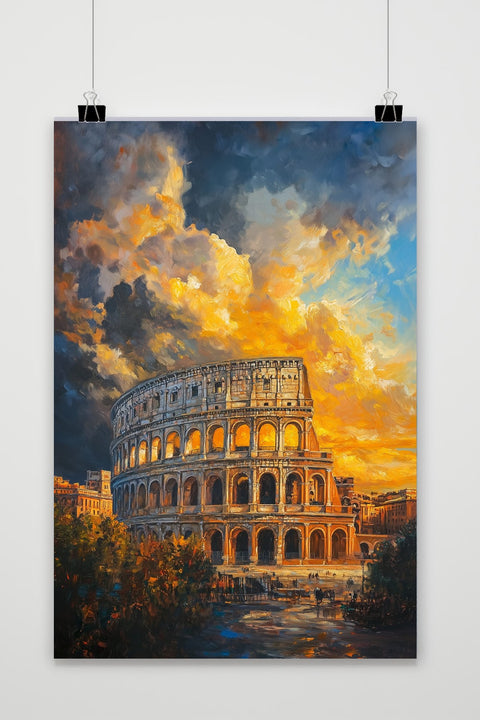 Colosseum Rome Watercolour poster