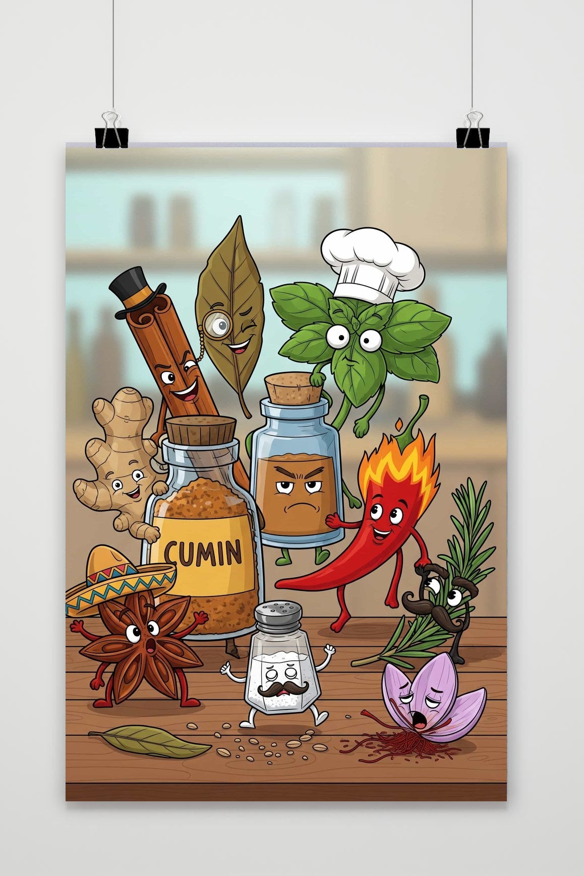 Condiments Cartoon poster van 25 Artstreet