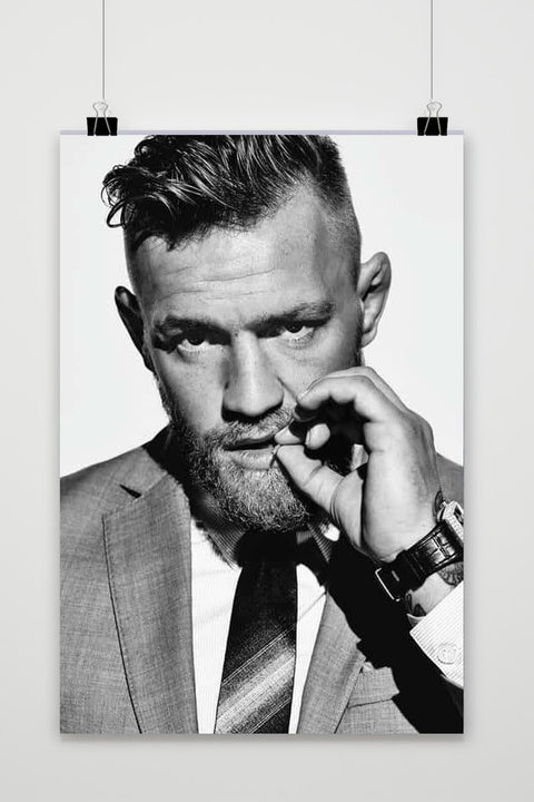 Affiche Conor McGregor Suit Zwart-Wit