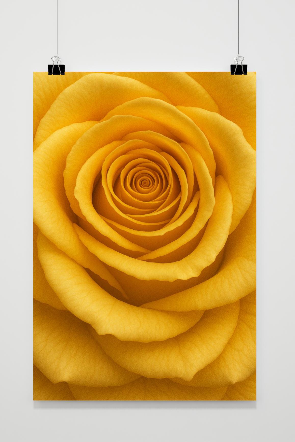 Gelbe Rose Close-up Poster von 25 Artstreet