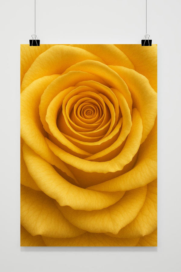 Yellow Rose Close-up poster
