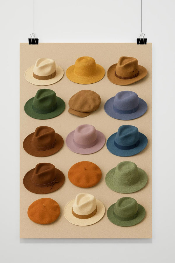 Hats Fashion Fedora Beret Stylish poster