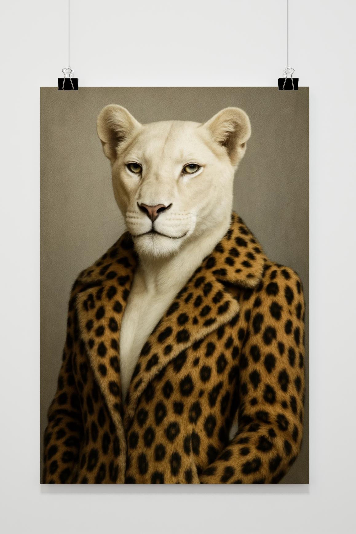 Lion Leopard Fashion poster by 25 Artstreet