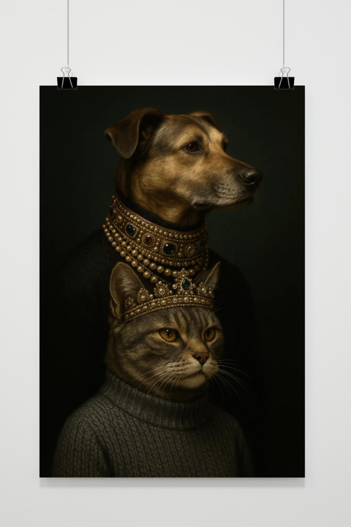 Royal Cat Dog Crown Jewelries in interieur