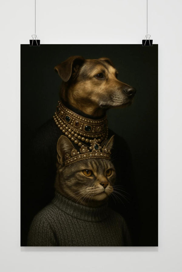 Royal Cat Dog Crown Jewelries poster