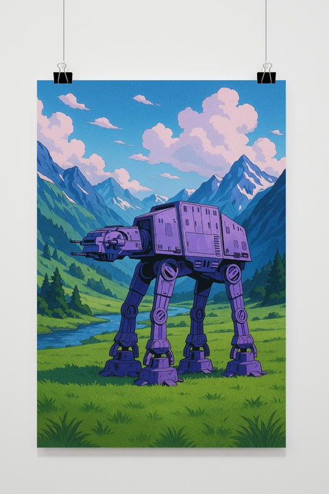 Affiche Star Wars AT-AT Walker Anime