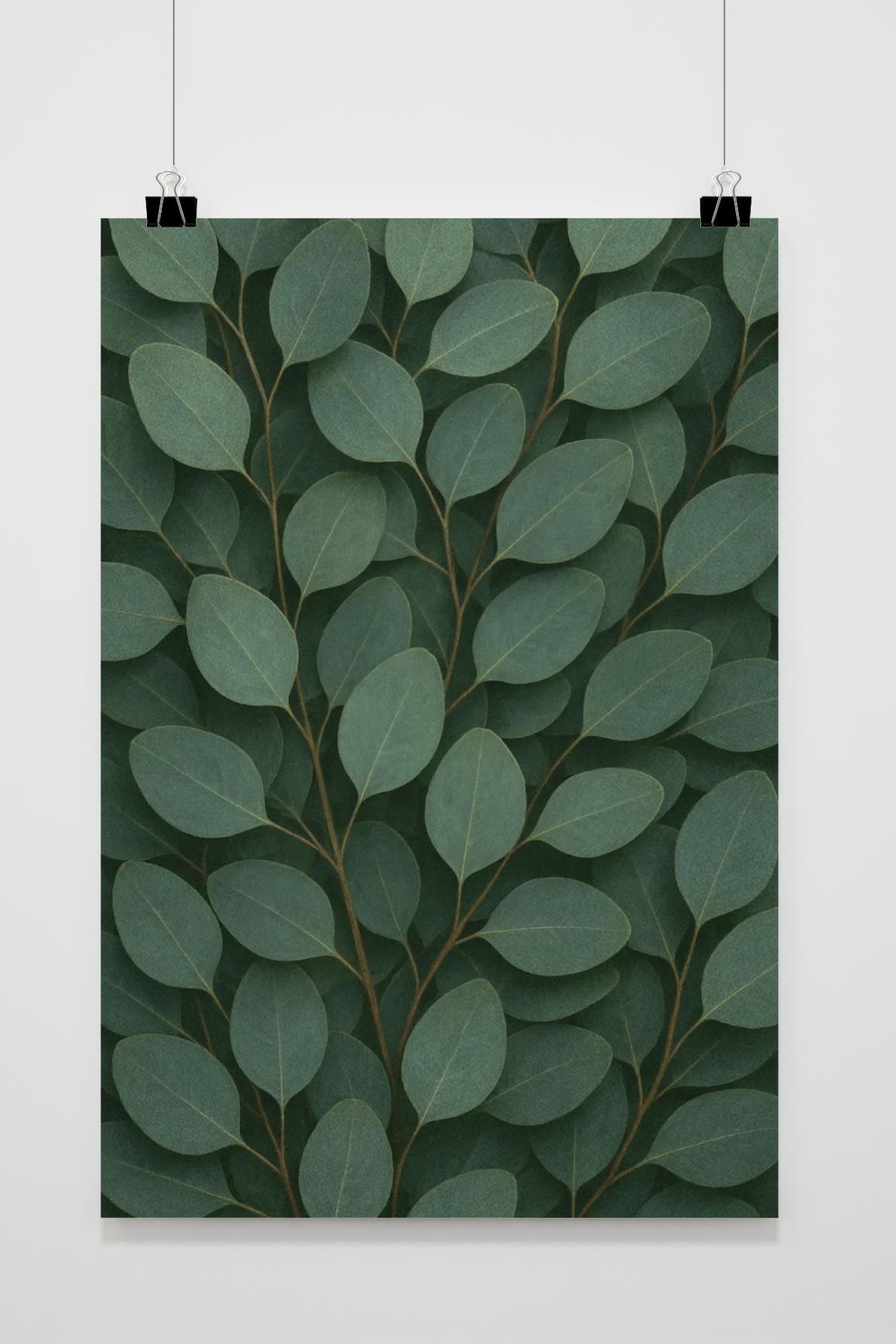 Eucalyptus Leaves Herb Pattern in interieur