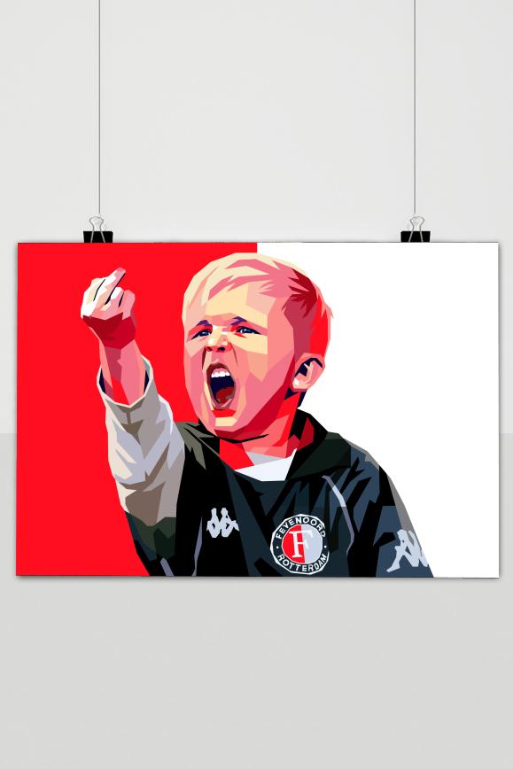 Feyenoord kid pop art Poster von 25 Artstreet