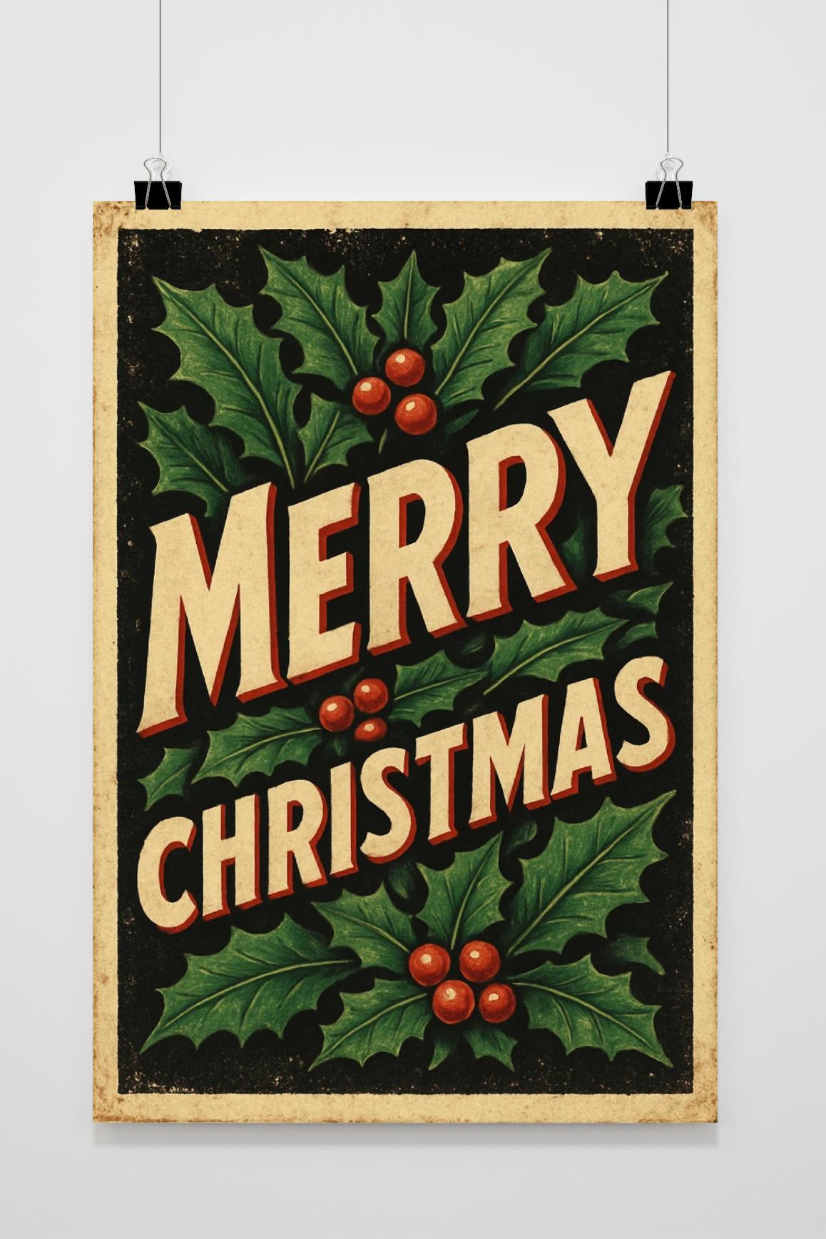 Merry Christmas Mistletoe in interieur