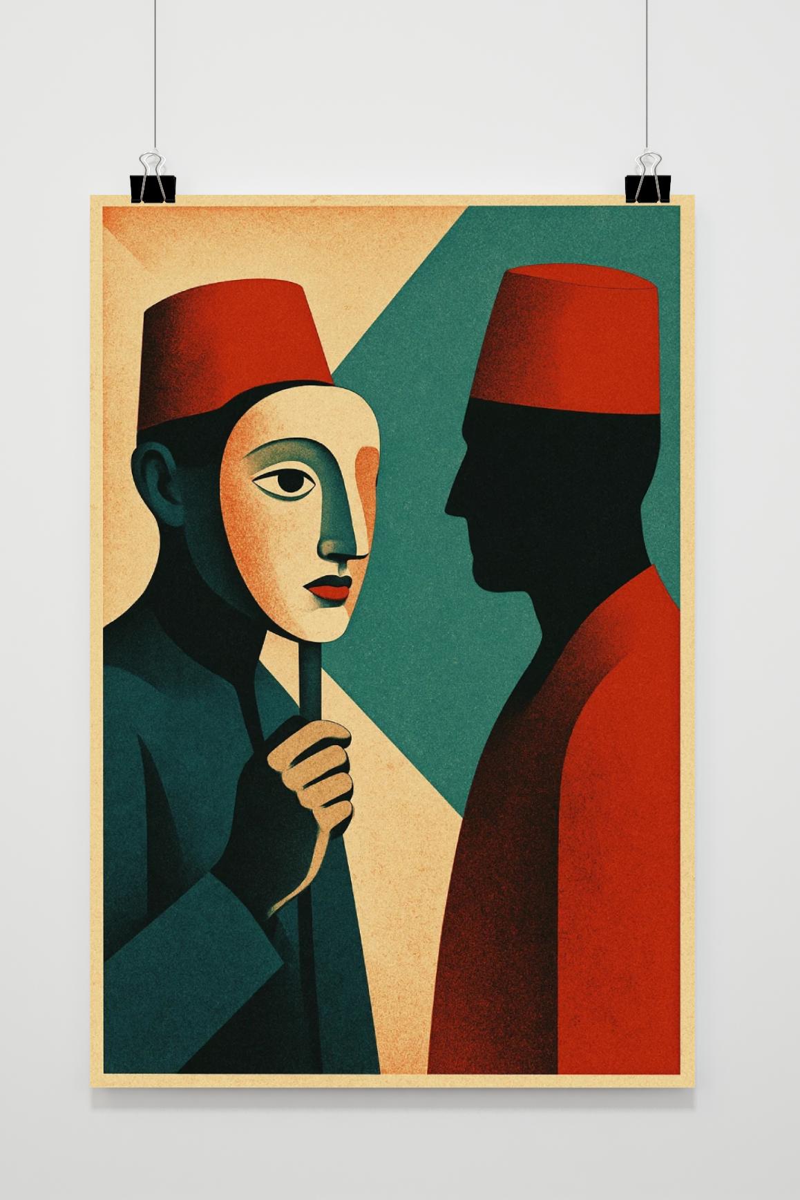 Mask Man Symbolism im Interieur