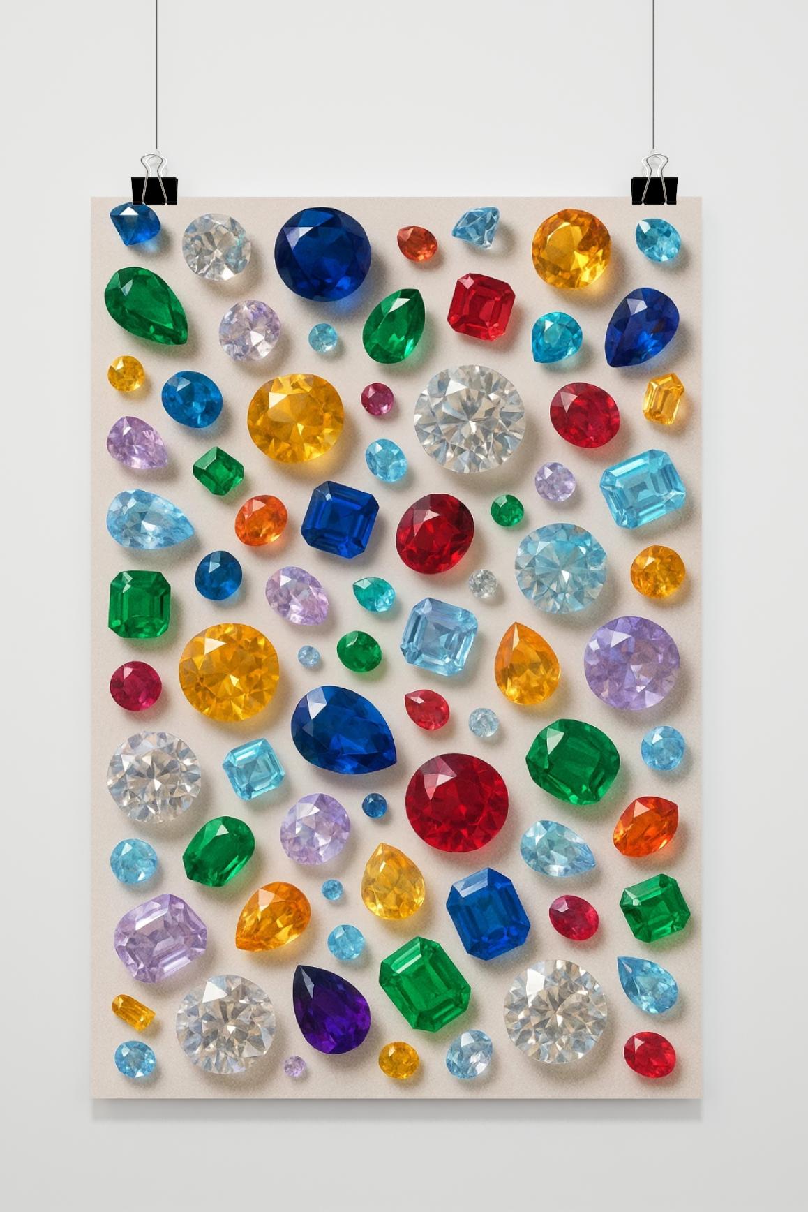 Gemstones in an interior
