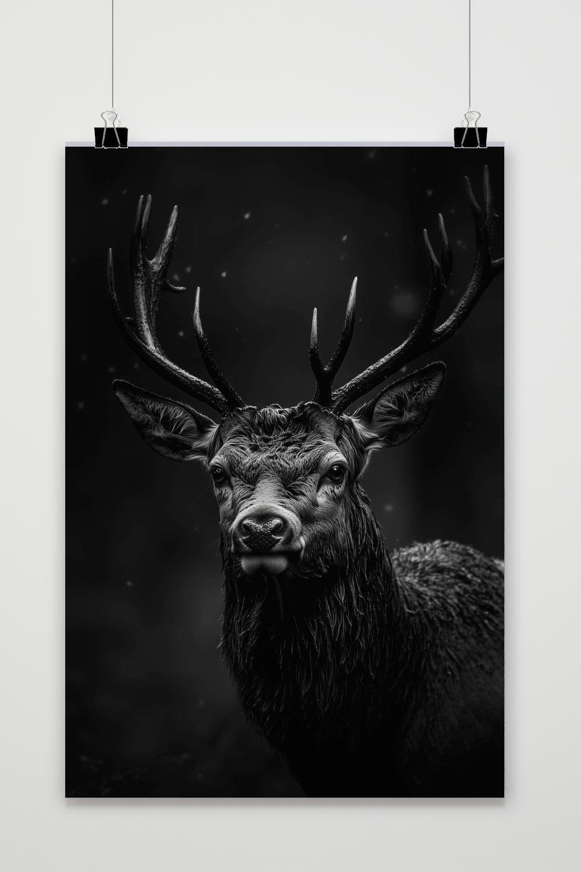 Affiche Deer Zwart-Wit de 25 Artstreet