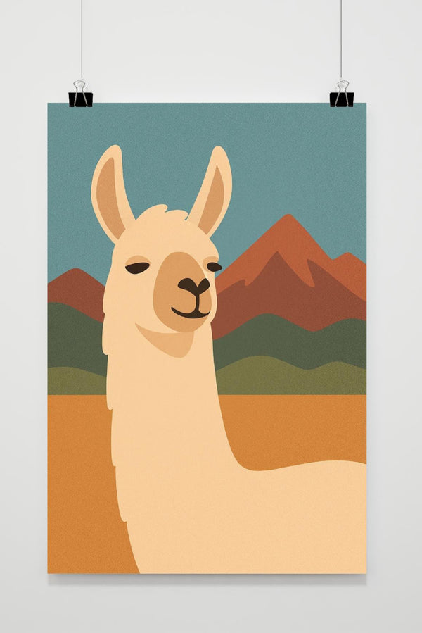 Póster Llama Art
