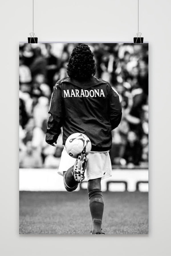Diego Maradona Black &amp; White poster