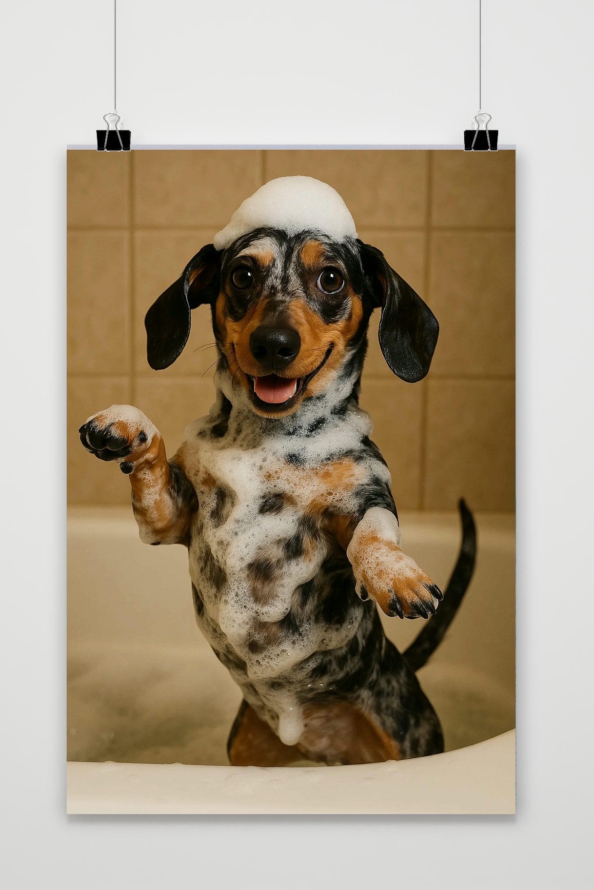 Affiche Dog Bubble Bath de 25 Artstreet