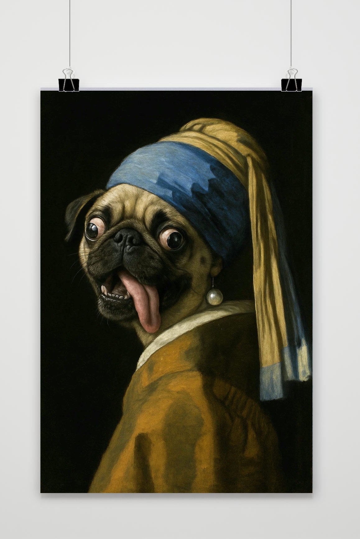 Affiche Dog Pearl Earring Geïnspireerd de 25 Artstreet
