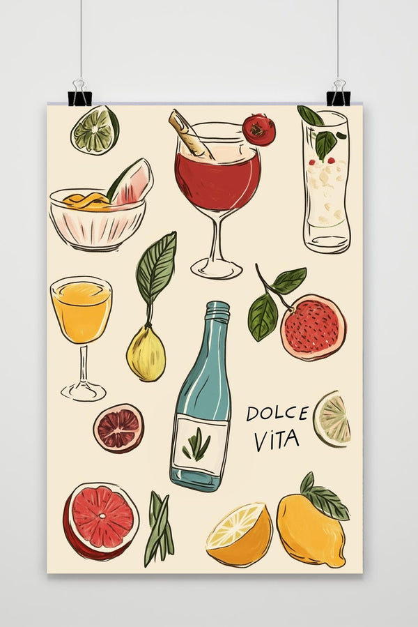 Dolce Vita Cocktail Poster
