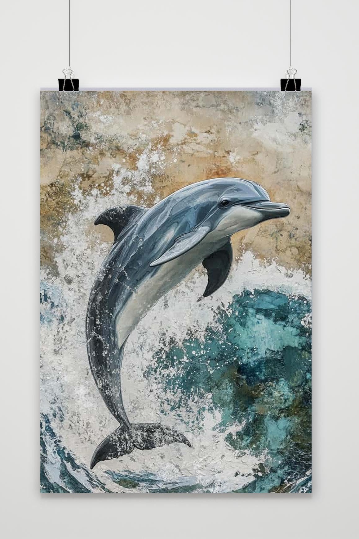 Póster Dolphin Aquarel de 25 Artstreet