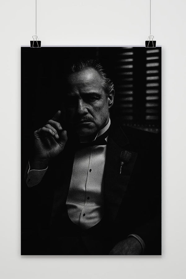 Don Corleone Schwarz-Weiß The Godfather Poster