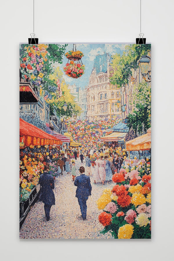 Dutch Flower Market Poster