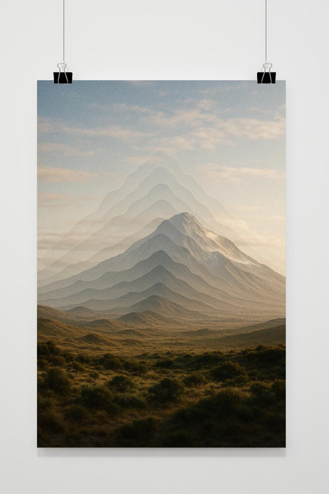 Mountain Layered Surreal poster