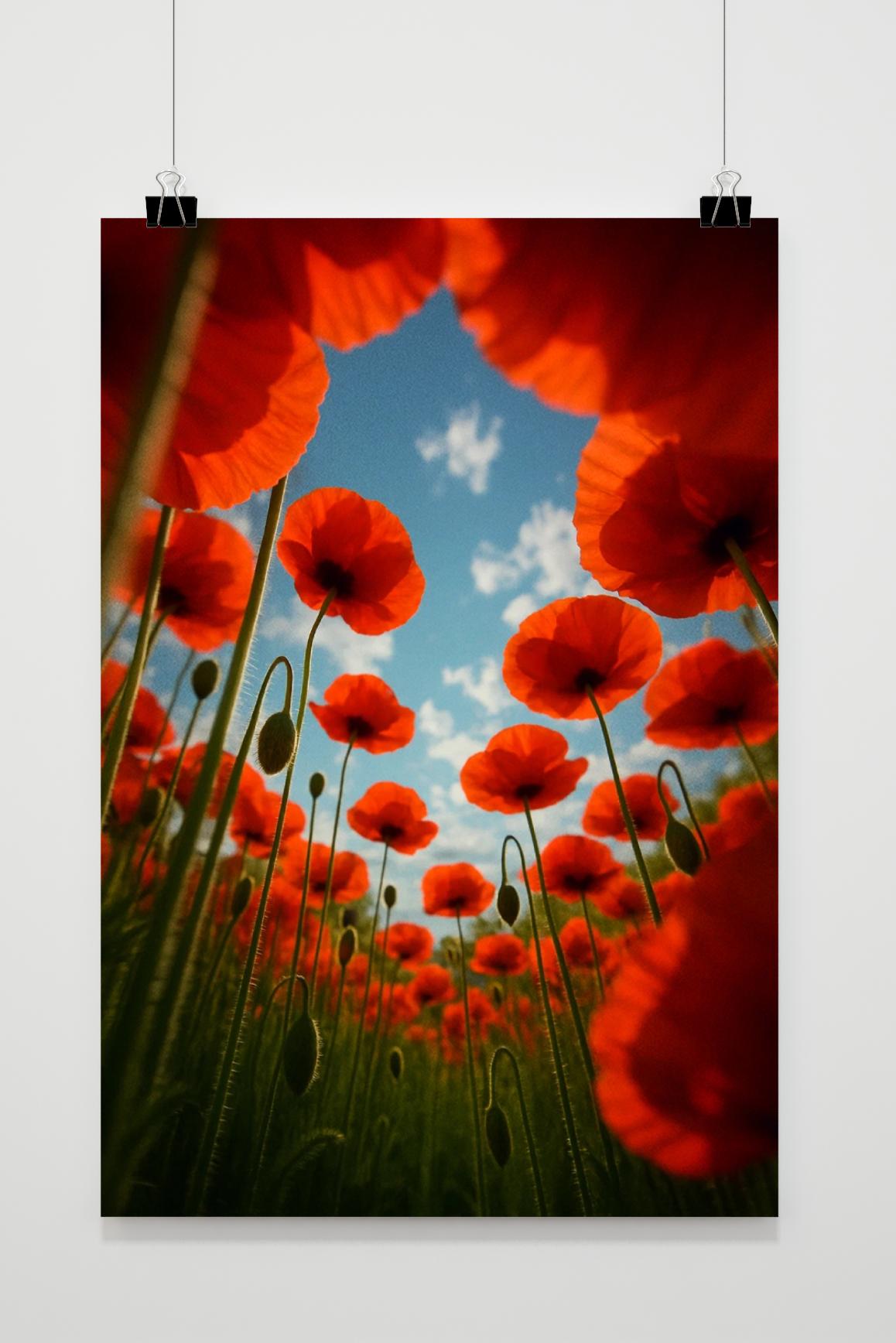 Poppy Flower Field Poster von 25 Artstreet