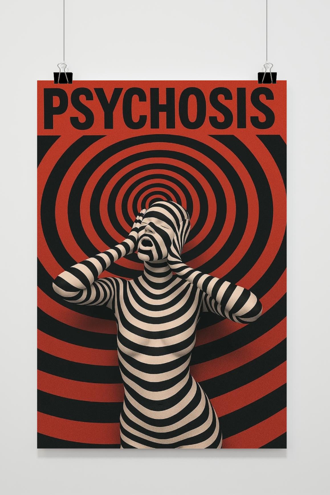 Psychosis Optical Illusion poster by 25 Artstreet